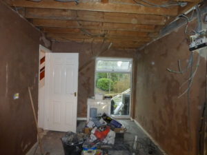 Plastered kitchen walls