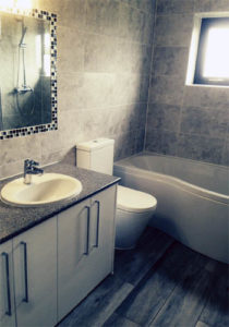 Grey bathroom installed near Coventry